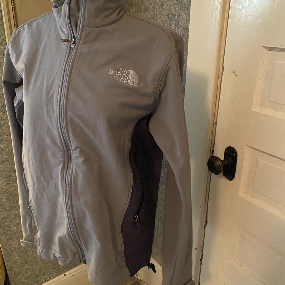 Grey North Face zip up mid weight jacket Men’s Small two tone